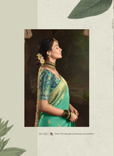India Silk Blue Presents Pure Crepe Dola Silk Sarees Featuring Elegant Zari Weaving And Unique